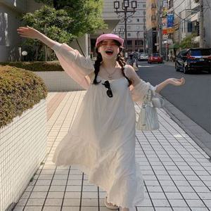 [Retro✨소녀감성] 비스킷 나시 레이스 빈티지 포인트 민소매 원피스 레이어드 유넥 스퀘어넥 캉캉 롱원피스