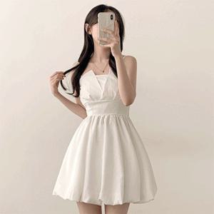 [여름원피스/데이트] 예쁨주의♥ 케시 튤립 팅커벨 미니 나시 원피스 (2color)