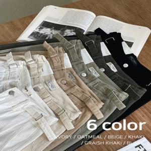 [12만장돌파!????허리조절/와이드팬츠] 투스트랩 와이드 팬츠 (비조,버클,면바지,코튼와이드,코튼팬츠,스트랩팬츠,화이트팬츠,흰바지,면팬츠)