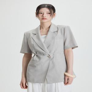 테일러드 벨티드 반팔 자켓_MIWJKF50PB