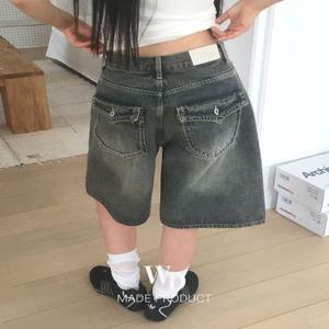 [버뮤다기장추가/MADE] 피벳 트루 입체 포켓 워싱 와이드 데님 팬츠
