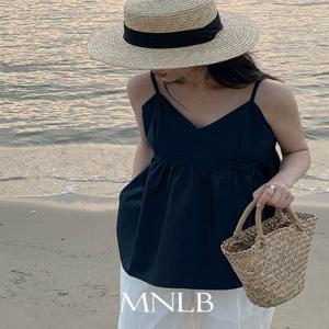 [단독]????[나시블라우스/레이어드/휴양지][직진배송][MNLB] 로드니 코튼 뷔스티에 나시 블라우스