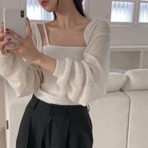 [후기보장/1만장돌파] 모니카 린넨 크롭 볼레로 가디건 (살안타템/휴양지/비치웨어/여리핏/당일배송/여름가디건)