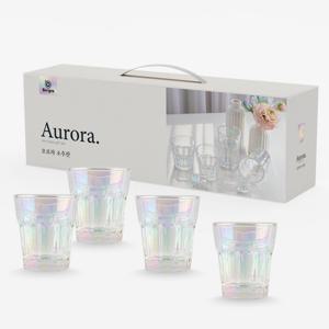 베르겐 오로라 소주잔 80ml 4p세트 + 선물용컬러박스