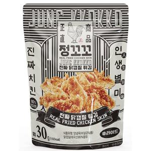정꼬꼬 진짜 리얼 닭껍질 튀김스낵 30g 4종 세트 (닭껍질 함유량78%)