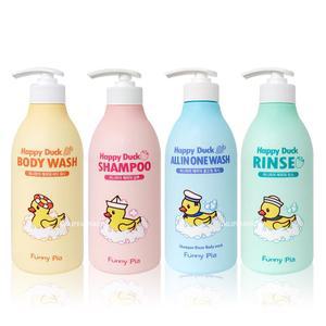 해피덕 바디워시 샴푸 린스 올인원워시 500ml 4종류중선택가능 유아 어린이 바스 목욕 사워 키즈