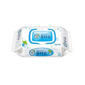 깨끗한나라 페퍼민트 물티슈 70매캡 x 1팩