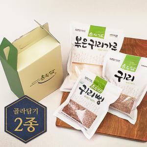 귀리 선물세트 2종 24년 국내산 [볶은가루1kg+귀리쌀1kg]