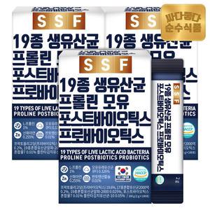 [결제단10%]순수식품 19종 생유산균 프롤린 모유 포스트바이오틱스 프로바이오틱스 3박스(300포) 실속형
