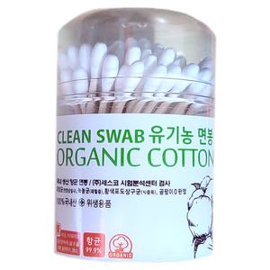 풍성 유기농 면봉 100개입 1통 국산 무형광 멸균 향균 100% 순면 소독용품 가정용 위생