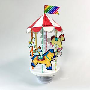 맘아트 DIY 회전목마 오르골 만들기 키트