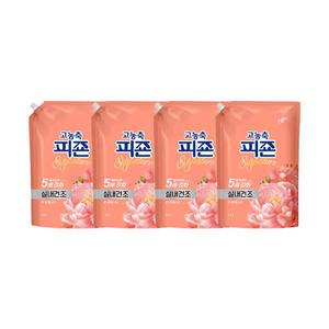 피죤 고농축 섬유유연제 시그니처 리필 라피에스타 1.6L, 4개