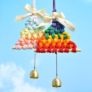 DIY 무지개 도어벨 만들기 업사이클링 키트 양말목 공예 만들기재료