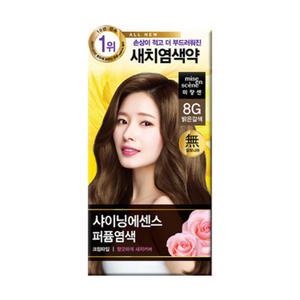 미쟝센 샤이닝에센스 염색약 8G 밝은갈색 9개
