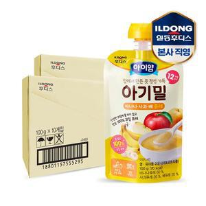 [일동후디스]후디스 아이얌 아기밀 바나나사과배 퓨레 100g 20개