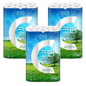 코디 내추럴 데코 3겹 20M X 30롤 3개