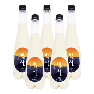양주도가 별산막걸리 6.5도 800ml x 5병_주류대상 새콤 달콤 요거트막걸리