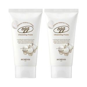 스킨푸드 에그 화이트 퍼펙트 포어 클렌징폼 150ml x 2 딥클렌징 뽀드득