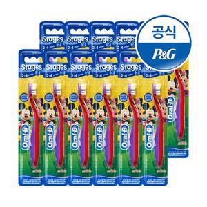 [오랄비][P&G] 오랄비 스테이지스 어린이칫솔 2단계 미키 12입