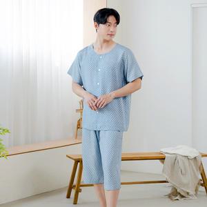 남성 남자 잠옷 파자마 홈웨어 반팔 상하세트 M2004(풍기인견)