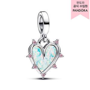[판도라][백화점 보증서 제공]프렌드쉽 오팔러센트 더블 댕글 참_793434C01