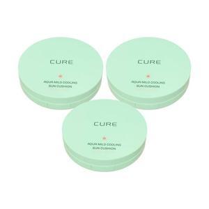 김정문알로에 큐어 아쿠아 마일드 쿨링 선쿠션 25g(SPF50+) 본품 3개 Ss