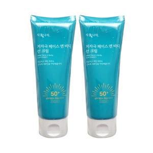 식물나라 저자극 썬크림 페이스 앤 바디 선크림 150ml 2개