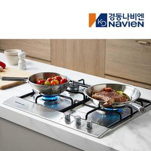 [나비엔 매직]경동나비엔 빌트인 3구 가스렌지 쿡탑 레인지 560x480 코드식(3203)