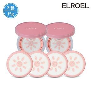 [엘로엘][기본] 엘로엘 피치 핑크 톤업 팡팡 선쿠션 15g 본품2+리필4