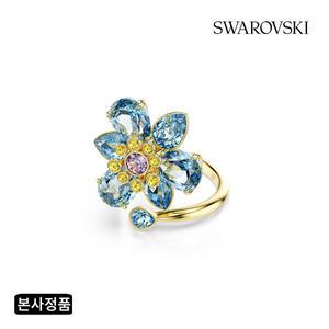 [롯데백화점]스와로브스키 [본사정품] Idyllia 블루 골드 톤 오픈 링52 5721585