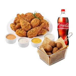 [푸라닭] 띱띱 크런치+블랙치즈볼(5구)+콜라1.25L