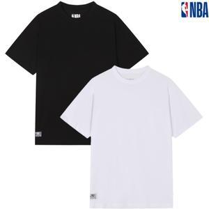 [롯데백화점]엔비에이 남여공용 데일리 루즈핏 2팩 반팔티셔츠 (N243TS951P)