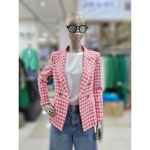 [제시뉴욕] 세이브존04 핑크 체크 더블자켓 ME3JR1490JR (S31727852)