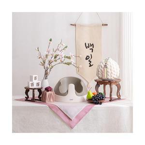 데코봉봉 보자기 백일상 세트 (파스텔) 범보의자 제외 - 전통 돌상 돌잔치 스튜디오 사진 촬영 소품
