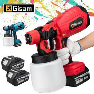 무선 전기 스프레이건 충전식 배터리 페인트 분무기 건 가정용 DIY 자동 가구 스틸 코팅 에어 브러시 1000m