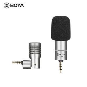 BOYA 미니 전방향 콘덴서 마이크 휴대용 무선 미니 마이크 플러그 PC 카메라 스마트폰 태블릿 녹화용