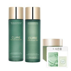 김정문알로에 큐어 인텐시브 2X 기획(수딩 토너, 130ml, 1개 + 수딩 에멀젼 130ml, 1개 + 인텐시브 2X 크림, 1개) + 증정(피토 그린 앰플 마스크팩, 1매+안티에이징 크림, 2ml, 2개)