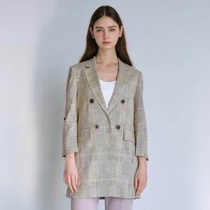 [아날도바시니] (아날도바시니) 린넨 체크 롱자켓(AW05JK45W)