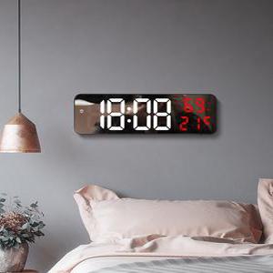 무선 대형 led 건전지 탁상 책상 알람 전자 시계 고휘도 충전식 방수 불타는 거실