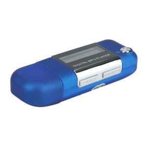 ABSY Mp3 플레이어 4GB U 디스크 음악 교체 가능한 AAA 배터리, 녹음(파란색)을 지원합니다.