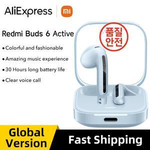 블루투스 새로운 Xiaomi Redmi buds 6 Active 30시간 긴 배터리 수명 명확한 음성 통화 편안한 이어폰 착용