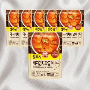 오뚜기즉석국 청주식짜글이 돼지김치짜글이 자취요리 450g 6개
