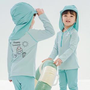 아이스샌드 키즈 유아 남아동 래쉬가드 플랩캡 수영복세트 BR-355109