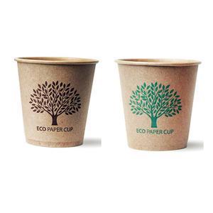 친환경 에코 크라프트 일회용 종이컵 1000개 1Box - 6.5온스 120ml 자판기컵 카페 커피 매장 식당 나무 디