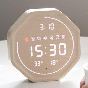 [NS홈쇼핑]플라이토 와이파이 필링 폴리곤 인테리어 LED 탁상시계 18cm..[35239869]