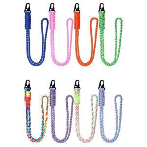 남성 여성 헤비 듀티 550 Paracord 목 매는 밧줄 키 체인 야외 생존 낙하산 로프 땋은 목걸이 HK 클립 열쇠