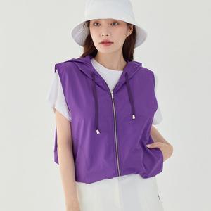 여성골프웨어 썸머 베이직 후드 집업조끼