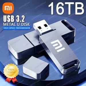 Xiaomi 16TB USB 3.2 플래시 드라이브 Type-C 인터페이스 금속 실제 용량 메모리 스틱 펜 디스크