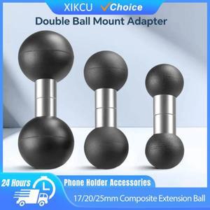 17mm/20mm/25mm 더블 볼 마운트 어댑터 복합 확장 휴대 전화 홀더 액세서리 용 링크 헤드