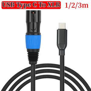 aux케이블 유형 C - XLR 수 Aux 오디오 케이블 출력 스테레오 코드 USB 스마트폰용 커넥터